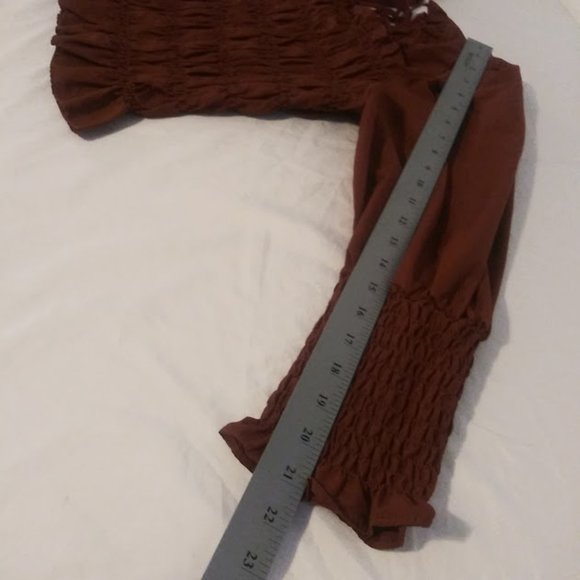 Milk & Honey women's size L rust colored long sleeve blouse - Picture 10 of 15